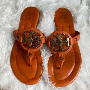 Tory Burch Gold/Orange Miller Sandal